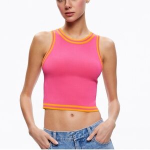 Alice and Olivia Rydel jersey crop top